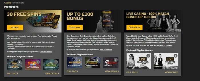 betfair casino promo