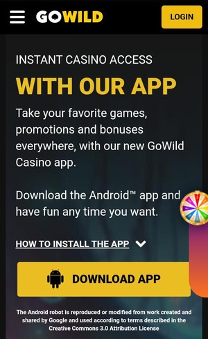go wild casino app