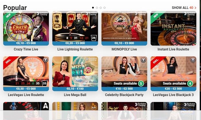 leovegas live casino