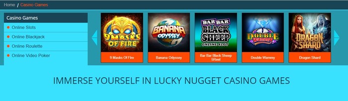 lucky nugget casino games