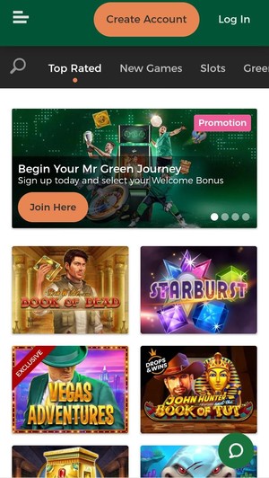 mr green casino app