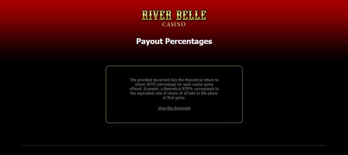 river belle casino payout