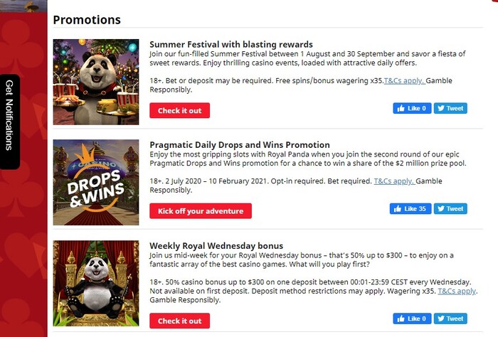 royal panda casino bonus