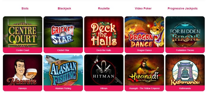 spin palace casino games