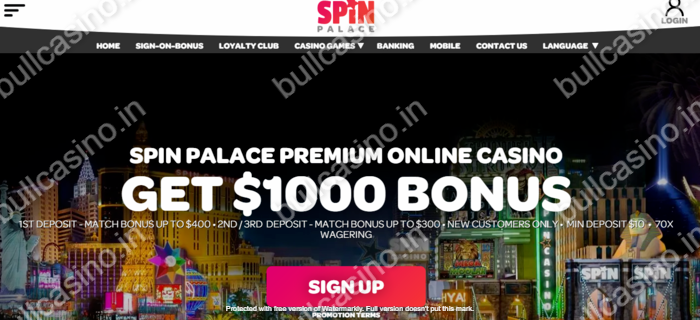 playtech casino spin palace